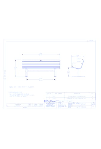 Fairmount Park Bench with back - Surface Mount (FA100N)