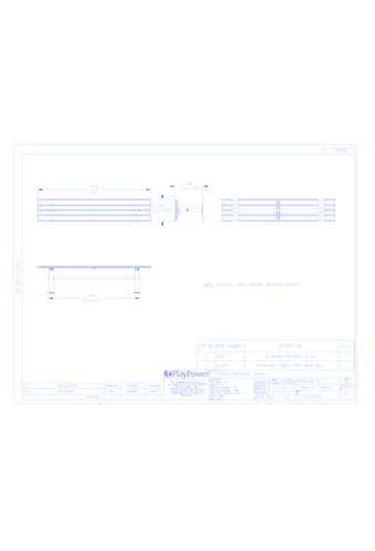 Fairmount Park Bench without back - Surface Mount (FA480N)