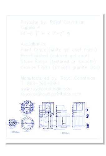 RoyaLite™ Fiberglass Cupolas: Royal Corinthian Cupola 4