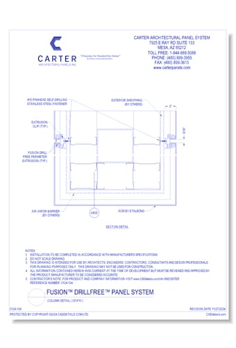 FUSION™ PANEL SYSTEM: Column Detail ( CF-F10 )