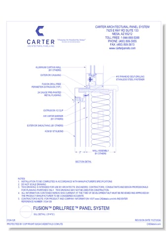 FUSION™ PANEL SYSTEM: Sill Detail ( CF-F12 )