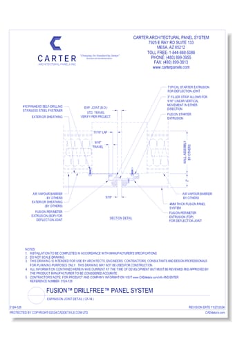 FUSION™ PANEL SYSTEM: Expansion Joint Detail ( CF-14 )