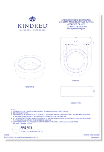Fire Pits: Kittredge™ Gas Burning Fire Pit