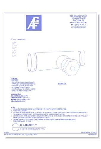 In-Line Pipe Corrosion Monitor ( 7700 )