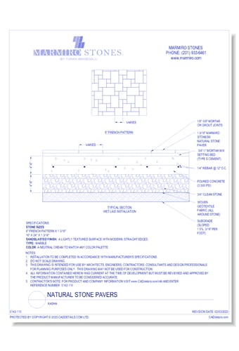 Autocad Paver Example Pavers: Kasha - STONEYARD® - CADdetails