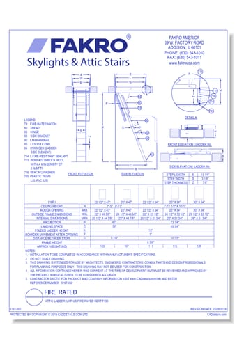 Attic Ladder: LWF US Fire Rated Certified