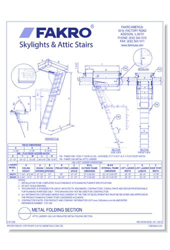 Attic Ladder: LML Lux Insulated Metal Folding Section