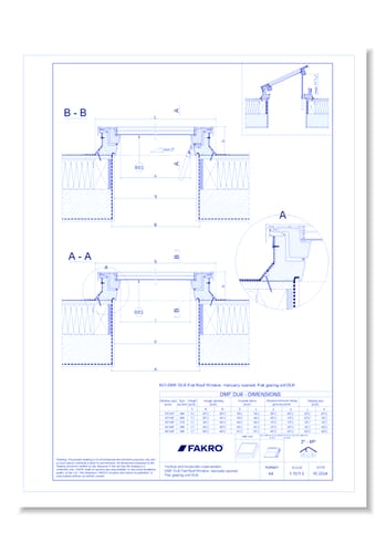 Skylight: DMF DU6 Manually Opened Flat Roof Deck Mounted