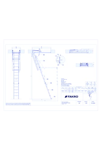 Attic Ladder: LMF 60 Fire Rated Max Ceiling 11’10"