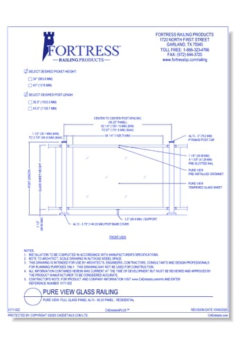 Pure View: Full Glass Panel AL13 - 56.25 Panel - Residential