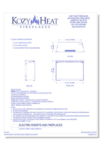 Electric Insert: Osseo eSeries 34