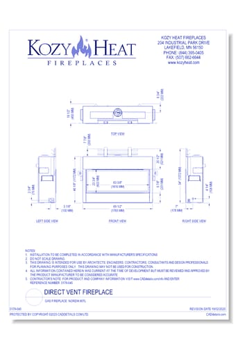 Gas Fireplace: Nordik 60TL