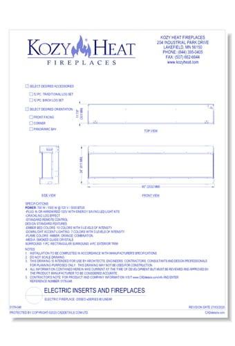Electric Fireplace: Osseo eSeries 80 Linear