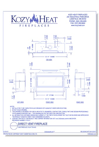 Gas Fireplace: Slayton 42S