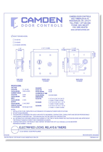 CX-DA Series: Door Prop Alarms