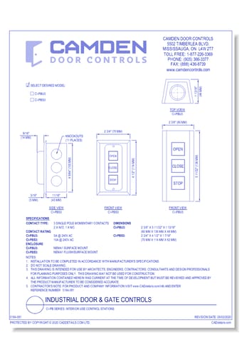CI-PB Series: Interior Use Control Stations