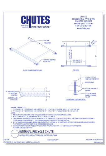 Internal Recycle Chute: Recycle Chute Floor Frame