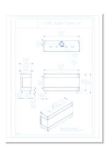 Flare Modern Double Corner: Flare-DC-60