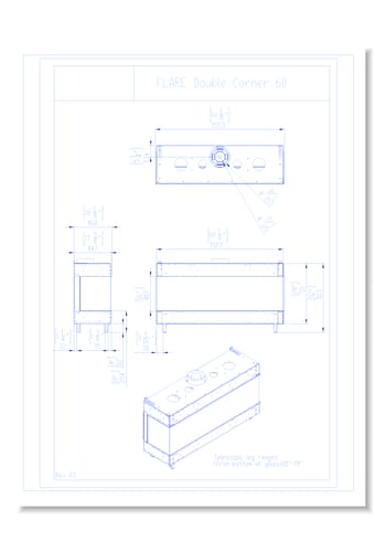 Flare Modern Double Corner: Flare-DC-60