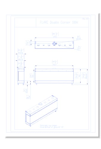 Flare Modern Double Corner: Flare-DC-100-H