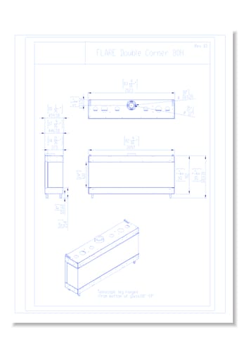 Flare Modern Double Corner: Flare-DC-80-H