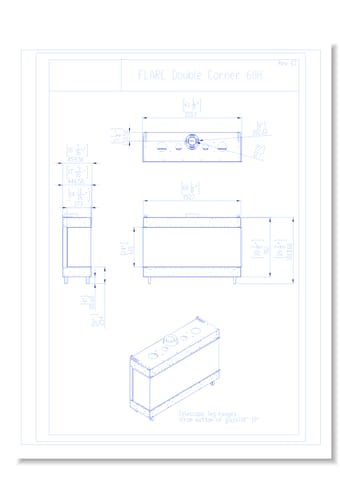 Flare Modern Double Corner: Flare-DC-60-H