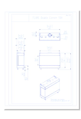 Flare Modern Double Corner: Flare-DC-50-H