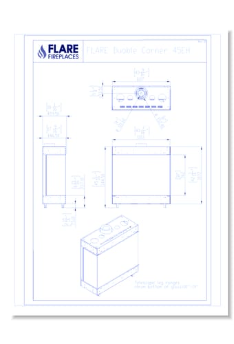 Flare Modern Double Corner: Flare-DC-45-EH