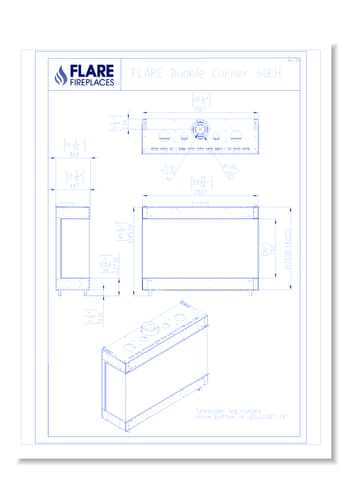 Flare Modern Double Corner: Flare-DC-60-EH