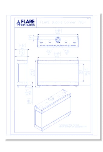 Flare Modern Double Corner: Flare-DC-70-EH