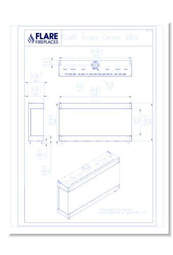 Flare Modern Double Corner: Flare-DC-80-EH