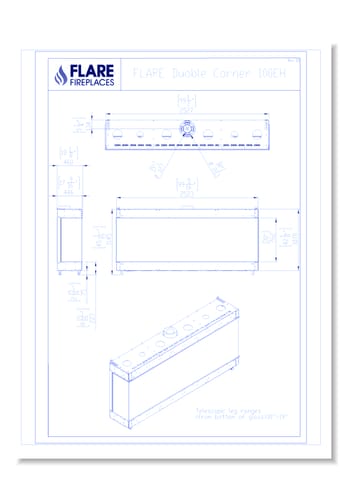 Flare Modern Double Corner: Flare-DC-100-EH
