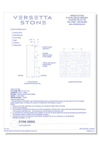 Stone Siding: 8 Inch Ledgestone
