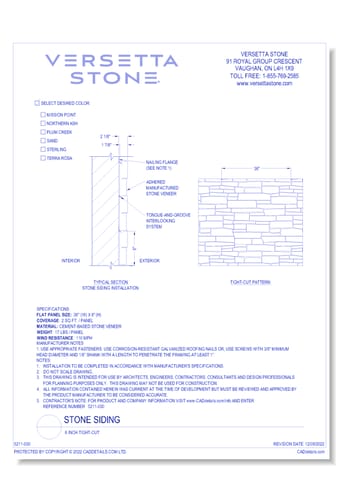 Stone Siding: 8 Inch Tight-Cut 