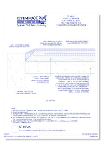 1 1/2" System Re-Top (West Coast) Over Existing Poured-in-Place