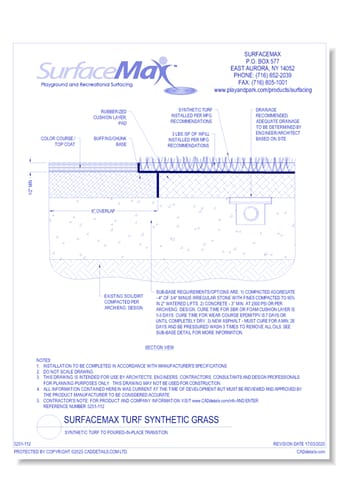 Synthetic Grass: Synthetic Turf To Poured-in-place Transition