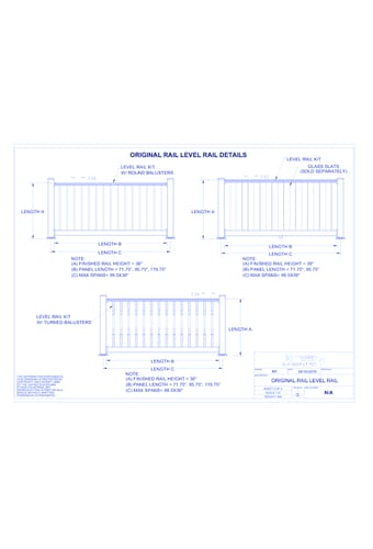 Endurance® Original Rail™: Level Rail Details