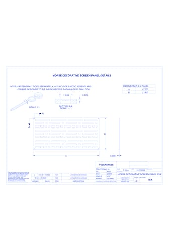 Freestyle™ Decorative Screen Panel: Morse Details