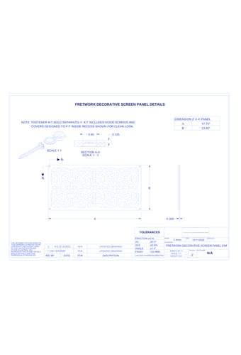 Freestyle™ Decorative Screen Panel: Fretwork Details