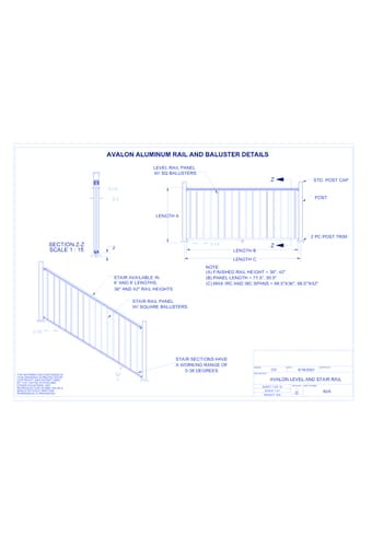Avalon Aluminum Railing®: Level & Stair Rail