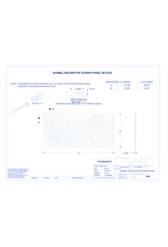 Freestyle™ Decorative Screen Panel: Sanibel Details