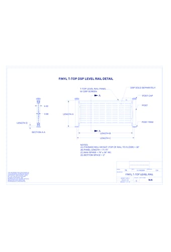 Finyl Line™: T-Top DSP Level Rail Detail