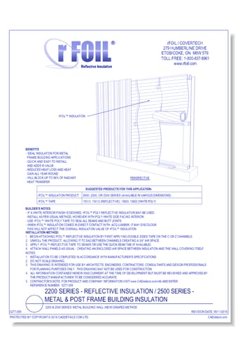 2200 & 2500 Series: Metal Building Wall (NEW) Draped Method