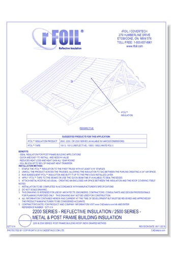 2200 & 2500 Series: Post Frame Building Roof (NEW) Draped Method