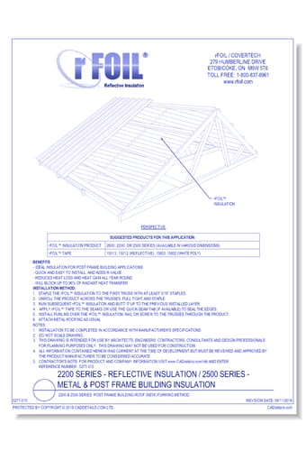 2200 & 2500 Series: Post Frame Building Roof (NEW) Furring Method