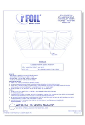 2200 Series: Cathedral Ceiling Staple Tab (Between Joists)