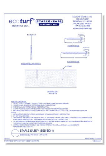 Staple-Ease™: Biodegradable PRO Driver - Application (SED-BIO-1)