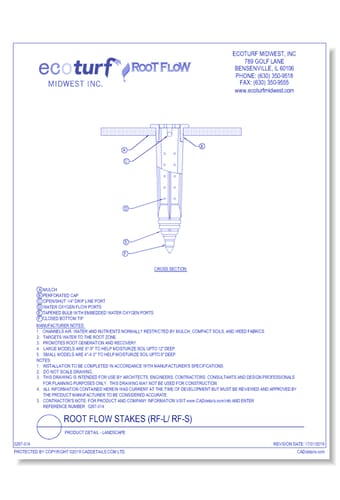 Root Flow Stakes: Product Detail - Landscape (RF-L / RF-S)