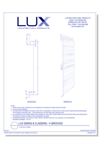 Lux Siding & Cladding: V-Groove 6" Panel