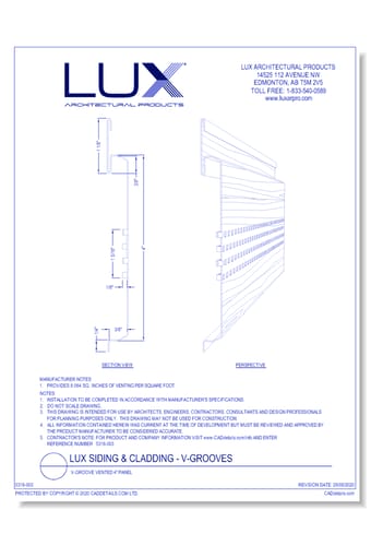 Lux Siding & Cladding: V-Groove Vented 4" Panel